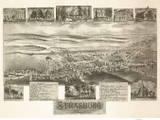 Strasburg, Pennsylvania 1903 Bird's Eye View - Old Map Reprint