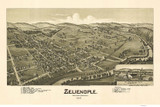 Zeleinople, Pennsylvania 1901 Bird's Eye View - Old Map Reprint