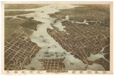Norfolk, Virginia 1873 Bird's Eye View