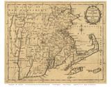 Massachusetts 1780 Hinton - Old State Map Reprint