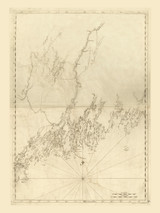 Sagadahoc River & Casco Bay 1776 - Des Barres V3-09 Reprint - USA Regional