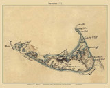 Nantucket 1775 Blaskowitz - Old Map Reprint 1-Town