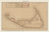 Nantucket 1858 H.F. Walling - Old Map Custom Print