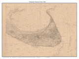 Nantucket Nautical Chart 1880 US Coast Survey - Old Map Custom Print