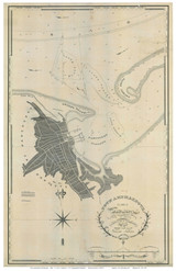 Nantucket Harbor 1826 Anderson - Old Map Reprint