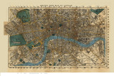 Old Map of London 1860 Smith - Old Map Reprint