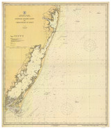 Fenwick Island Light to Chincoteague Inlet 1920 80000 AT Chart 1220