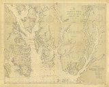 Revillagigedo Channel and Portland Canal 1913 Nautical Chart 200,000 Scale  Alaska Chart 8100