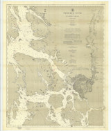 Frederick Sound and Sumner Strait 1910 Nautical Chart 200,000 Scale  Alaska Chart 8200