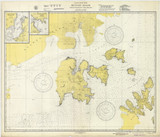 Shumagin Islands, Nagai Island to Unga Island 1943 Nautical Chart 100,000 Scale  Alaska Chart 8700
