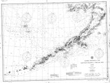 Alaska Peninsula and Aleutian Islands 1908 Nautical Chart 1,200,000 Scale  Alaska Chart 8800