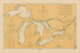 Great Lakes 1916 - Old Map Reprint Nautical Chart LS0
