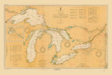 Great Lakes 1926 - Old Map Reprint Nautical Chart LS0
