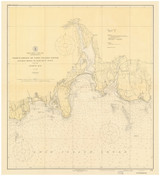 Goshen Point to Hatchett Point 1925 - Old Map Nautical Chart AC Harbors 214 - Connecticut