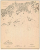 George's Rock to Sheffield Island 1894 - Old Map Nautical Chart AC Harbors 267 - Connecticut