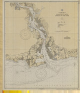 Entrance to Deep River 1932 - Old Map Nautical Chart AC Harbors 215 - Connecticut
