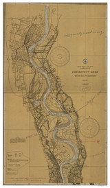 Rocky Hill to Hartford 1933 B - Old Map Nautical Chart AC Harbors 256 - Connecticut
