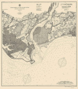Milford to Bridgeport 1907 - Old Map Nautical Chart AC Harbors 264 - Connecticut