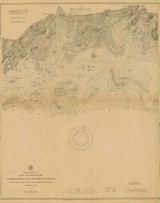 George's Rock to Sheffield Island 1896 - Old Map Nautical Chart AC Harbors 267 - Connecticut