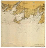 Stamford Harbor to Little Captain Island 1915 - Old Map Nautical Chart AC Harbors 269 - Connecticut
