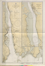 New London Harbor and Vicinity 1932 - Old Map Nautical Chart AC Harbors 293 - Connecticut