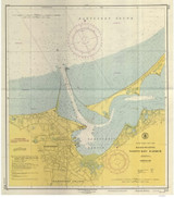 Nantucket Harbor 1953 Old Map Nautical Chart AC Harbors 2 343 - Massachusetts
