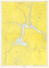 Portsmouth to Dover and Exeter 1960 - Old Map Nautical Chart AC Harbors 1 212 - Maine