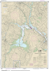 Portsmouth to Dover and Exeter 2014 - Old Map Nautical Chart AC Harbors 1 212 - Maine