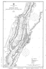 Kennebec River Abagadasset Point to Courthouse Point 1916 Old Map Nautical Chart AC Harbors 2 288 - Maine