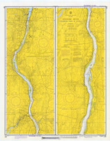Kennebec River Courthouse Point to Augusta 1974 Old Map Nautical Chart AC Harbors 2 289 - Maine