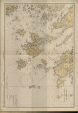Approaches to Blue Hill Bay 1931 Old Map Nautical Chart AC Harbors 2 308 - Maine