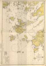 Approaches to Blue Hill Bay 1942 Old Map Nautical Chart AC Harbors 2 308 - Maine