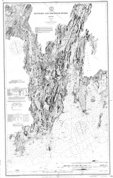 Kennebec and Sheepscot Rivers 1863 Old Map Nautical Chart AC Harbors 2 314 - Maine