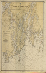Kennebec and Sheepscot Rivers 1935 Old Map Nautical Chart AC Harbors 2 314 - Maine