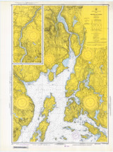 Penobscot River 1970 - Old Map Nautical Chart AC Harbors 3 311 - Maine
