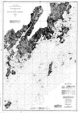 St. George River and Muscle Ridge Channel 1873 B - Old Map Nautical Chart AC Harbors 3 312 - Maine