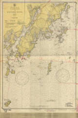 St. George River and Muscle Ridge Channel 1943 - Old Map Nautical Chart AC Harbors 3 312 - Maine