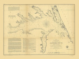 Albemarle Sound 1855 - Old Map Nautical Chart AC Harbors 408 - North Carolina