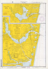 Shark River, Manasquan River, and Bay Head Harbor 1968 - Old Map Nautical Chart AC Harbors 795 - New Jersey