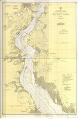 Delaware River Bombay Hook to Wilmington 1943 - Old Map Nautical Chart AC Harbors 294 - New Jersey
