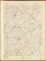 Franklin, MA 1890 USGS Old Topo Map 15x15 Quad RSY