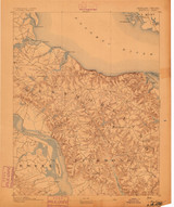 Montross, Maryland 1892 (1892) USGS Old Topo Map 15x15 Quad