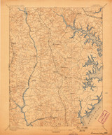 Owensville, Maryland 1895 (1898) USGS Old Topo Map 15x15 Quad