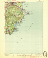 Biddeford, Maine 1944 b (1944 b) USGS Old Topo Map 15x15 Quad