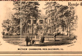 Res. of Mathew Chambers - Knox Co., Illinois 1861 Old Town Map Custom Print - Knox Co.