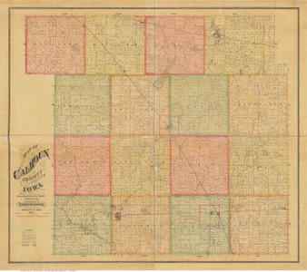 Calhoun County Iowa 1884 - Old Map Reprint