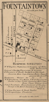 Fountaintown, Van Buren, Indiana 1866 Old Town Map Custom Print - Shelby Co.