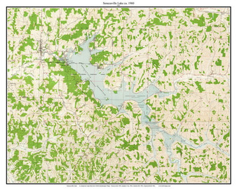 Senecaville 1960 - Custom USGS Old Topo Map - Ohio