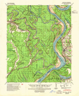 Big Island, Arkansas 1939 (1954) USGS Old Topo Map Reprint 15x15 AR Quad 259999