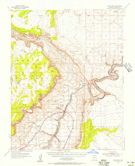 Lees Ferry, Arizona 1954 (1956) USGS Old Topo Map Reprint 15x15 AZ Quad 314745